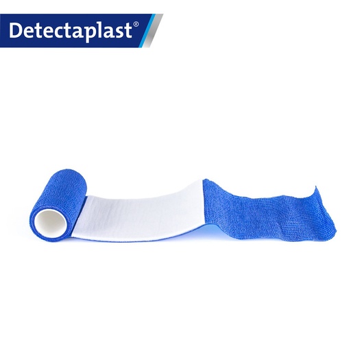 Detectaplast - Detecteerbaar cohesief verband blauw met wondkussen (8x12 cm)