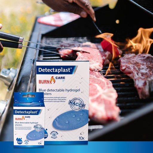 Detectaplast - Detecteerbare hydrogelpleister blauw polybag (4,3x6,8 cm, 10 stuks)