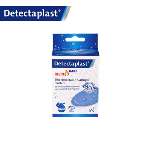 Detectaplast - Detecteerbare hydrogelpleister blauw ophangverpakking (4,3x6,8 cm, 10 stuks)