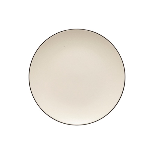 Costa Nova - Bord plat Augusta natural-black (27 cm, 6 stuks)