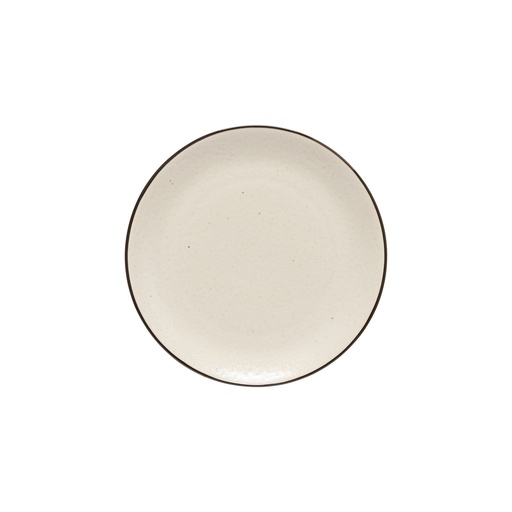 [DTH115272] Costa Nova - Dessertbord Augusta natural-black (22 cm, 6 stuks)