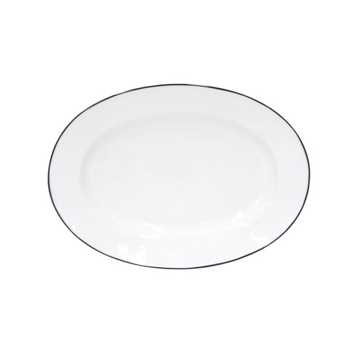 Costa Nova - Serveerschaal ovaal Beja white-blue (30 cm, 1 stuk)