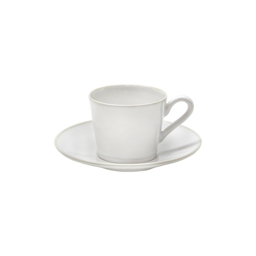 Costa Nova - Theekop en schotel Beja white-cream (0,19 l, 6 stuks)
