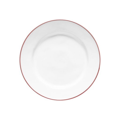 Costa Nova - Bord plat Beja white-red (28 cm, 6 stuks)