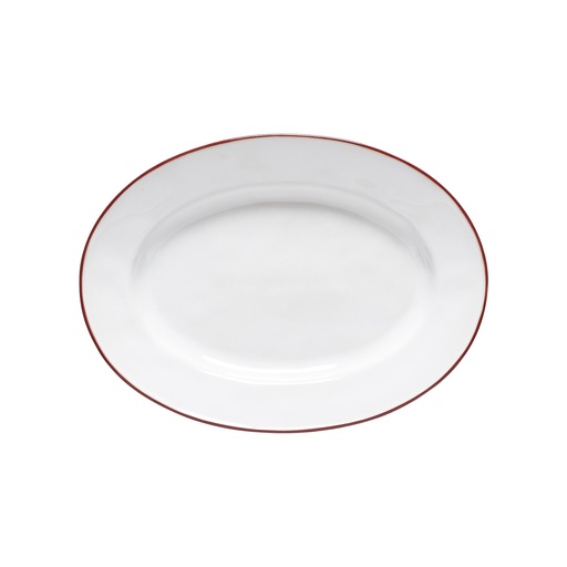 Costa Nova - Serveerschaal ovaal Beja white-red (30 cm, 1 stuk)