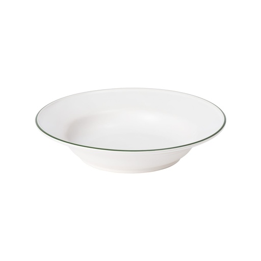 Costa Nova - Diep bord met rand Beja white-green (26 cm, 95 cl, 6 stuks)