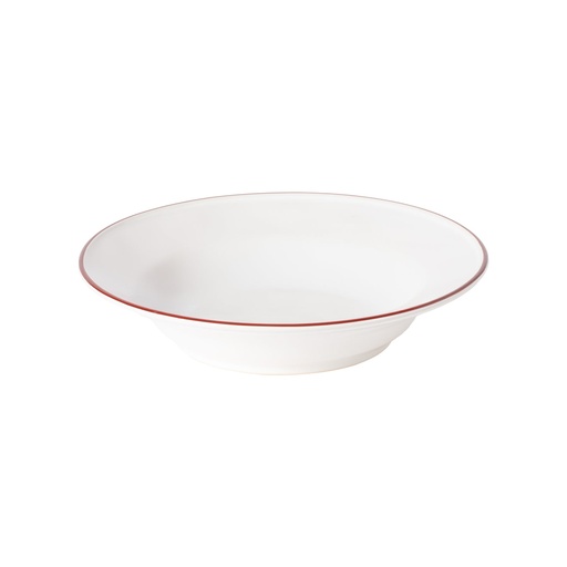 Costa Nova - Diep bord met rand Beja white-red (26 cm, 95 cl, 6 stuks)