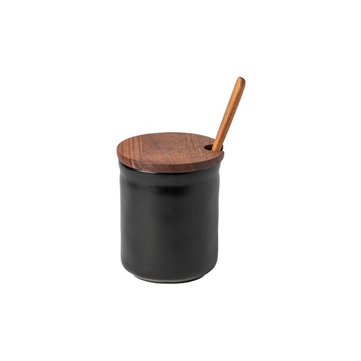 Costa Nova - Honingpot met houten deksel en lepel Boutique mountain black (52 cl, 1 stuk)