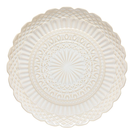 Costa Nova - Serveerschaal rond Cristal wit (39 cm, 1 stuk)