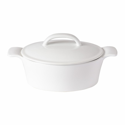 Casafina - Braadpan ovaal met deksel Ensemble wit (30 cm, 192,6 cl, 1 stuk)