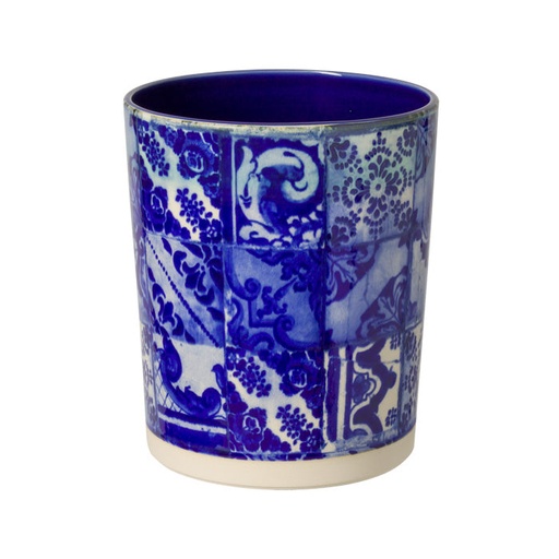 Costa Nova - Prullenbak Lisboa Bath blue tile (25 cm, 604 cl, 1 stuk)
