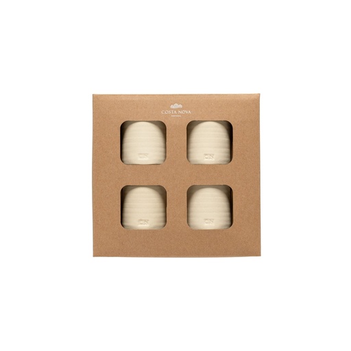Costa Nova - Servetringen rond set 4 Napkin Ring wit (5 cm, 1 stuk)