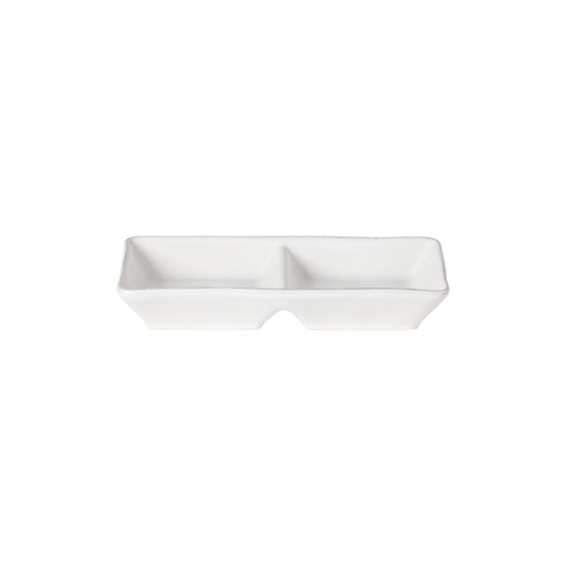 Costa Nova - Serveerplateau rechthoekig 2-vaks Nova wit (20 cm, 4 stuks)