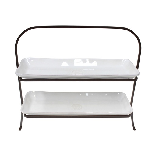 Costa Nova - Etagere met twee plateaus Nova wit (37 cm, 1 stuk)