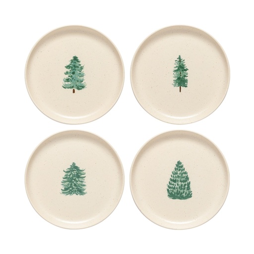 Casafina - Dessertborden set 4 Pacifica christmas tree (22 cm, 1 stuk)