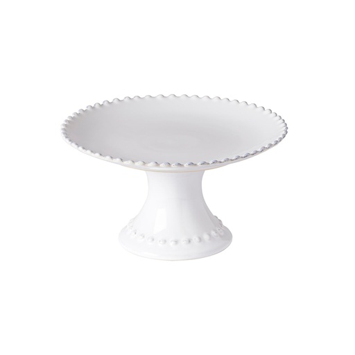 Costa Nova - Bord op voet Pearl wit (22 cm, 1 stuk)