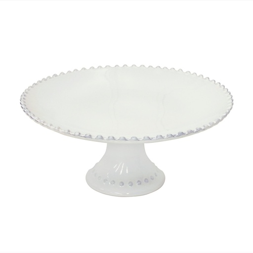 Costa Nova - Bord op voet Pearl wit (28 cm, 1 stuk)