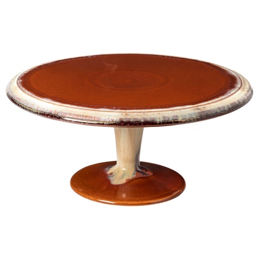 Casafina - Bord op voet Poterie caramel-latte (33 cm, 1 stuk)