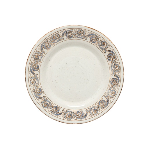 Casafina - Bord plat Sardegna white-cagliari blue (28 cm, 6 stuks)