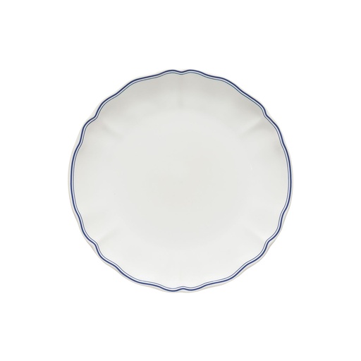 Costa Nova - Bord plat Vila white-blue filet (27 cm, 6 stuks)