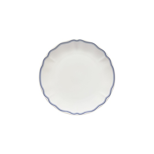 Costa Nova - Dessertbord Vila white-blue filet (21 cm, 6 stuks)