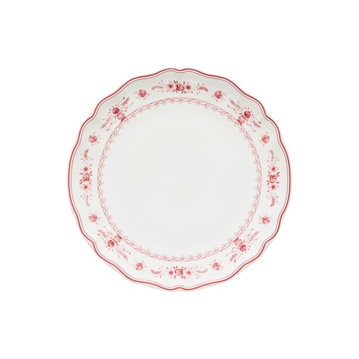 Costa Nova - Bord plat Vila white-red (27 cm, 6 stuks)