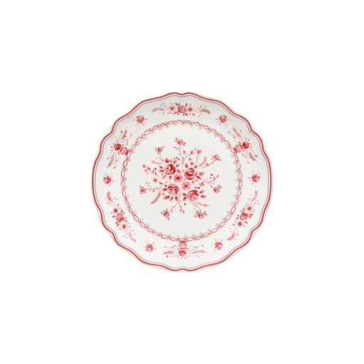 Costa Nova - Dessertbord Vila white-red (21 cm, 6 stuks)