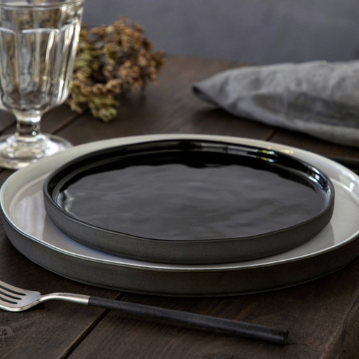 Costa Nova - Dessertbord Lagoa Ecogres zwart (21 cm, 6 stuks)