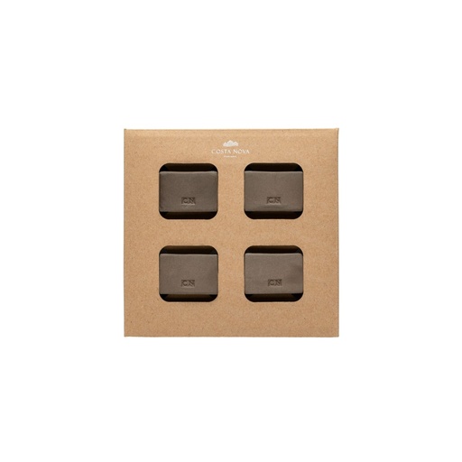 Costa Nova - Servetringen ecogres rechthoekig set 4 Napkin Ring - Eco Grés wit (5 cm, 1 stuk)