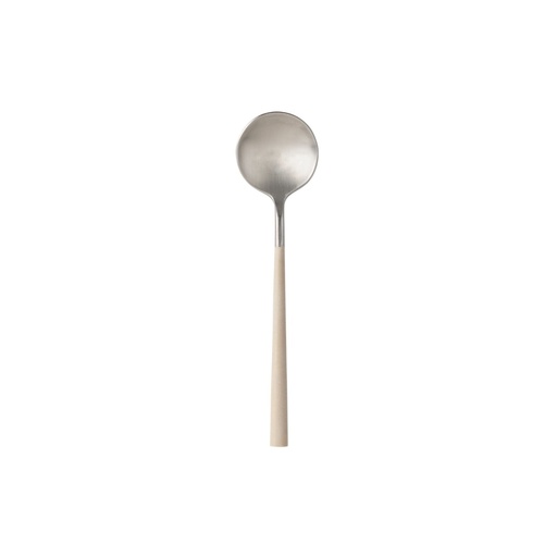 Costa Nova - Dessertlepel Mito brushed - cru cable (16,6 cm, 12 stuks)