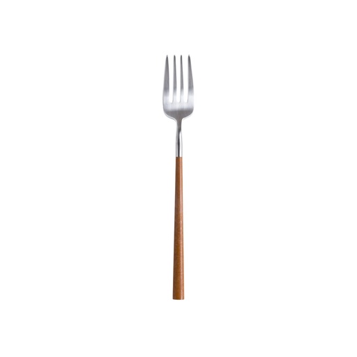 Costa Nova - Tafelvork Mito brushed - wooden cable (21,5 cm, 12 stuks)