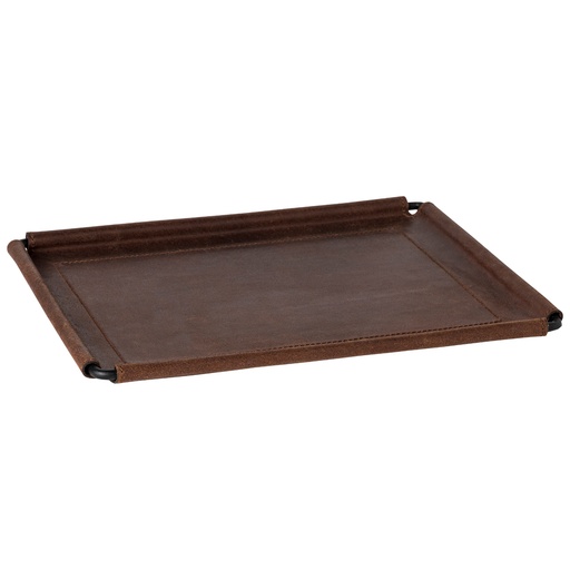 Costa Nova - Serveerplateau leer rechthoekig Leather brown (31 cm, 2 stuks)