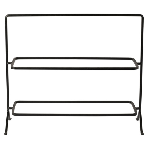 Costa Nova - Etagere rechthoekig 2-laags Plano metallic black (1 stuk)