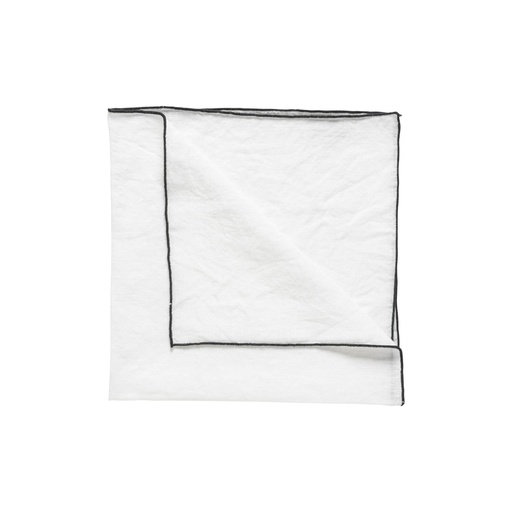 [DTH117516] Costa Nova - Servet 100% linnen overlock Bella zwart (2 stuks)
