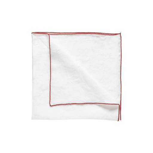 Costa Nova - Servet 100% linnen overlock Bella crimson (2 stuks)