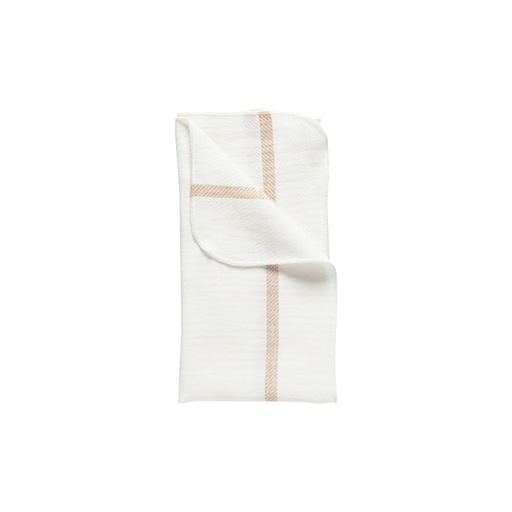 Casafina - Servet 50% linnen 50% katoen Carolina white-caramel (2 stuks)