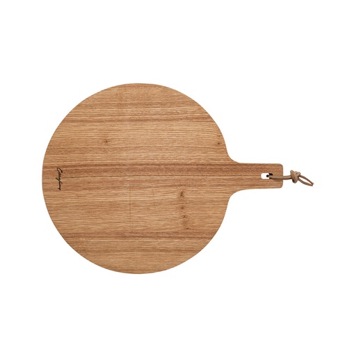 Casafina - Snij-/serveerplank eikenhout rond met handvat Oak Wood Boards oak wood (34 cm, 1 stuk)