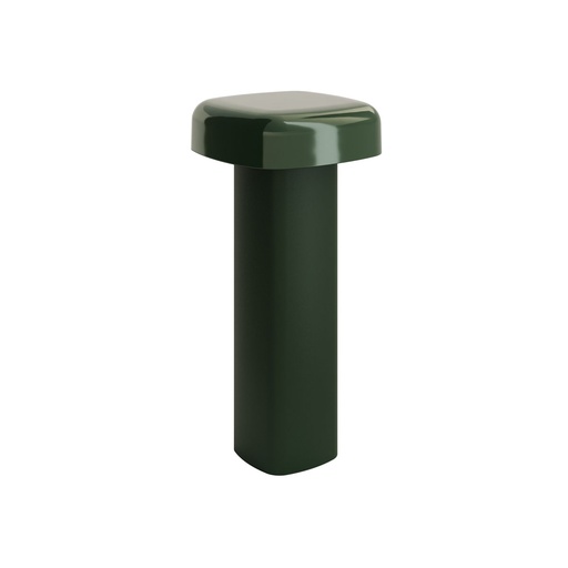[DTH117584] Duni - LED-lamp oplaadbaar Quadro metaal donkergroen (21,1 x Ø 10,2 cm, 1 stuk)