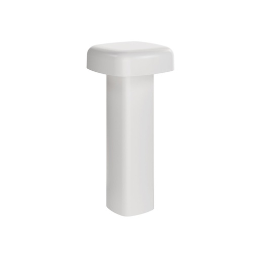 Duni - LED-lamp oplaadbaar Quadro metaal wit (21,1 x Ø 10,2 cm, 1 stuk)