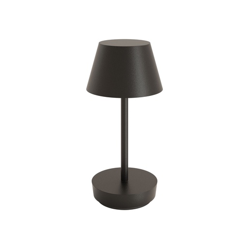 Duni - LED-lamp oplaadbaar Zelda 2.0 metaal zwart (21,2 x Ø 10,5 cm, 1 stuk)