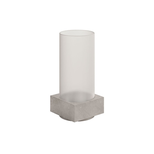 [DTH117616] Duni - Lichtkap Column glas grijs (13 x 6 cm, 6 stuks)