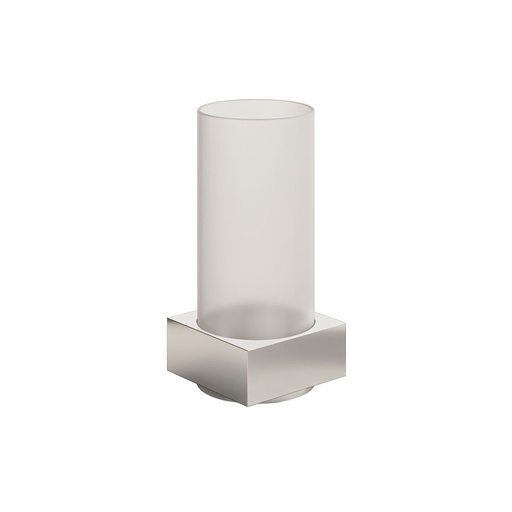 [DTH117617] Duni - Lichtkap Column glas zilver (13 x 6 cm, 6 stuks)