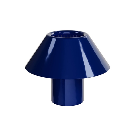 Duni - Lichtkap Lino aluminium blauw (16,1 x 12,6 cm, 6 stuks)