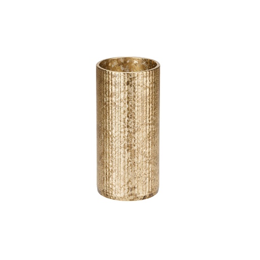 [DTH117635] Duni - Lichthouder Ripple glas goud (6,5 x 16 cm, 6 stuks)