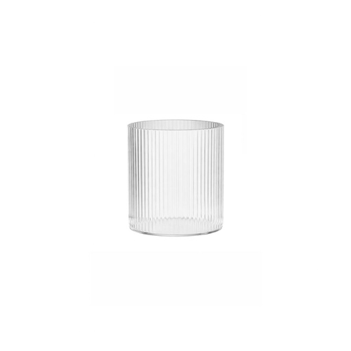 [DTH117640] Duni - Lichthouder Ripple glas helder (7,6 x 8,5 cm, 6 stuks)