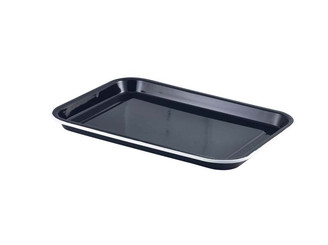 Emaille foodplateau zwart/wit (30,5 x 23,5 cm, 24 stuks)
