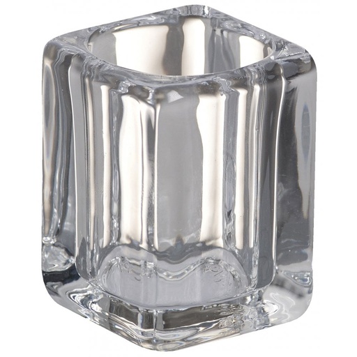 Bolsius - Relight houder vierkant glas transparant (9,7 x 11,5 cm, 6 stuks)