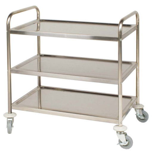 [DTH03113] Serveerwagen Vogue 99 x 55,5 x 102 cm 18/8 Zilver