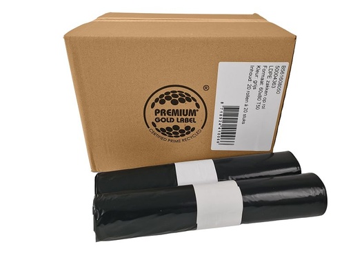 [DTH00001] Afvalzak LDPE T50 grijs (60x80 cm, 400 stuks)