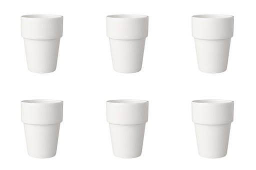 [DTH01185] Melkbeker Budgetline 19 cl wit (6 stuks)